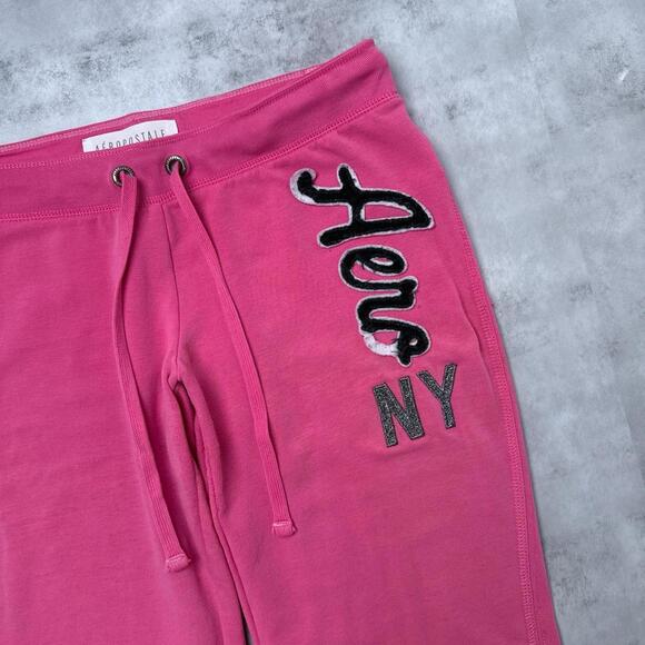 Y2K Aeropostale 00s Pink Flared Sweatpants - Picture 4 of 6